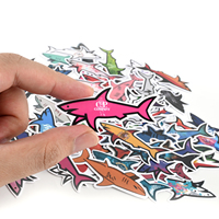 Autocollants Décoratifs 3D Imperméables Paul Et Shark pour Bricolage Tendance, Mobile, Bagages, Tablette et Réfrigérateur