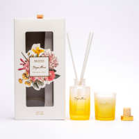 Ensembles de parfums M & SENSE Coffret cadeau de bougie parfumée avec diffuseur roseau au design unique