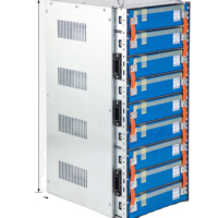 Batterie LFP empilée haute tension MULOYAL 10 kWh, 6000 cycles, BMS maître-esclave, CAN/RS485, IP54, refroidissement liquide