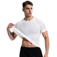 T-shirt pour homme en mélange modal doux, respirant, extensible, à manches courtes, coupe ample, décontracté, grande taille, tee-shirt d'été