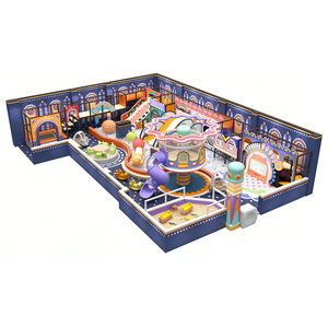 Parque Infantil Interior con Temática de Carnaval Retro, con Piscina de Pelotas, Tobogán y Área de Escalada para Niños, Centro de Entretenimiento - Product Image 2