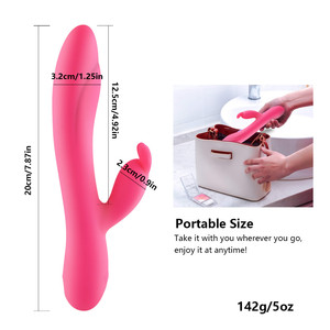 Vibratore Elettrico Femminile in Silicone, Massaggiatore Impermeabile Ricaricabile <span class=keywords><strong>USB</strong></span>, Stimolatore <span class=keywords><strong>Rabbit</strong></span> con Riscaldamento e Regolazione della Temperatura, Giocattolo per Adulti - Product Image 6