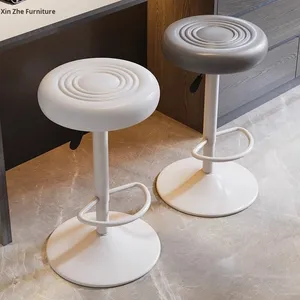 <span class=keywords><strong>Tabouret</strong></span> de bar <span class=keywords><strong>haut</strong></span> de gamme avec cadre métallique, chaise de comptoir de bar, caissier, hauteur réglable, pivotant, confortable pour une longue assise, îlot - Product Image 3