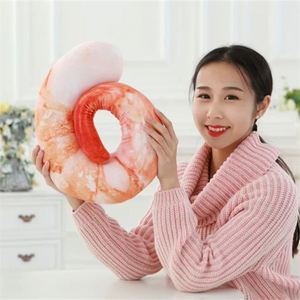 Juguetes de Peluche de Camarón de Dibujos Animados, Almohada de Peluche con Forma de Comida, Cojín de Peluche de Camarón, Regalos de Cumpleaños para Niños - Product Image 3