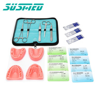 Modèle d'entraînement à la suture dentaire jetable avec kits, modèle anatomique en silicone PVC pour l'enseignement médical et scolaire