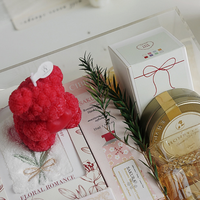 Bougie en forme d'ours en rose, bougie parfumée faite à la main, décoration d'intérieur, convient pour le salon, la chambre à coucher, les bougies de mariage