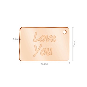 Gương Đánh Bóng Thép Không Gỉ Lời Thú Tội Tình Yêu Của Người Yêu Món Quà Phong Bì Mặt Dây Chuyền Vòng Cổ - Product Image 4