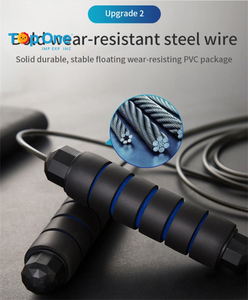 Top One fil d'acier réglable PVC vitesse lourde poignée de saut corde à sauter pondérée avec roulements à billes en plastique Durable - Product Image 4