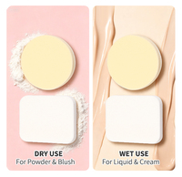 LMLTOP Nouvelle conception, houppette à poudre portable, éponge cosmétique élastique, adaptée au fond de teint liquide, à la crème et à la poudre sèche