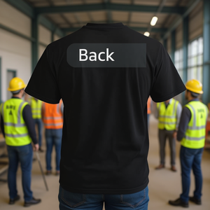 T-shirt amusant Safety Ambassador, imprimé au dos, noir, promotionnel - Product Image 3