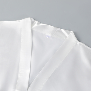 Abito da sposa per festa di matrimonio abito da sposa in raso bianco solido romantico e traspirante - Product Image 5