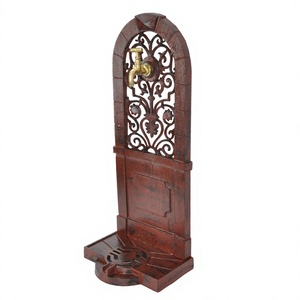 Fuente de pared decorativa de hierro fundido pintada a mano Metal personalizado estilo Vintage ventas jardín europeo granja fuente montada en la pared - Product Image 1