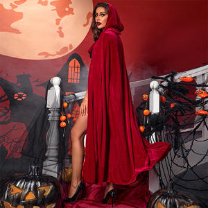 Costumes d'<span class=keywords><strong>halloween</strong></span> bon marché <span class=keywords><strong>Cape</strong></span> noire rouge <span class=keywords><strong>Cape</strong></span> d'<span class=keywords><strong>halloween</strong></span> Double face pour adulte - Product Image 3