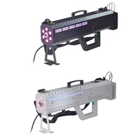 Pistolet à fumée LED portable en métal 1500W, lumière multicolore, télécommande, contrôle manuel, batterie rechargeable - Machine à brouillard portable pour
