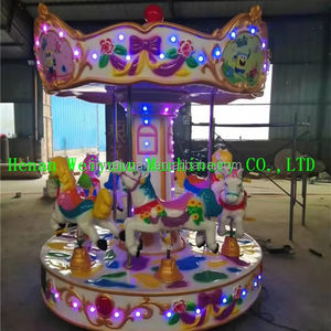 Équipement de parc d'attractions en plein air pour enfants <span class=keywords><strong>Petit</strong></span> carrousel pour enfants 6 sièges à vendre Aire de jeux intérieure pour parc à thème Funfair - Product Image 3