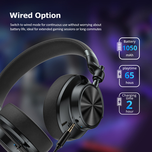 Nouveau style sur l'oreille filaire antibruit actif ANC <span class=keywords><strong>casque</strong></span> de jeu sans fil <span class=keywords><strong>casque</strong></span> supra-auriculaire avec microphone - Product Image 4