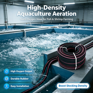 Aireador de microporos para acuicultura, manguera de oxígeno de goma de fácil instalación para tanques de peces y camarones de alta densidad en interiores. - Product Image 1