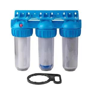 3-ступенчатая система водяного фильтра для всего дома, с угольным фильтром и фильтром для отложений