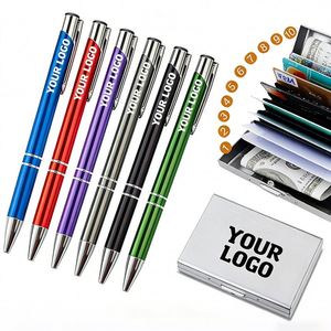Wholesale Metal Ballpoint Custom Business <b>Gift</b> School Office Promotional Aluminum Alloy Ball <b>Pens</b> With Logo - Product Image 1