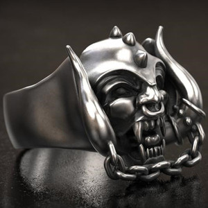 Bague de mariage punk gothique personnalisable en alliage à la mode pour fiançailles, anniversaire de Noël, cadeau de bijoux pour hommes - Product Image 2