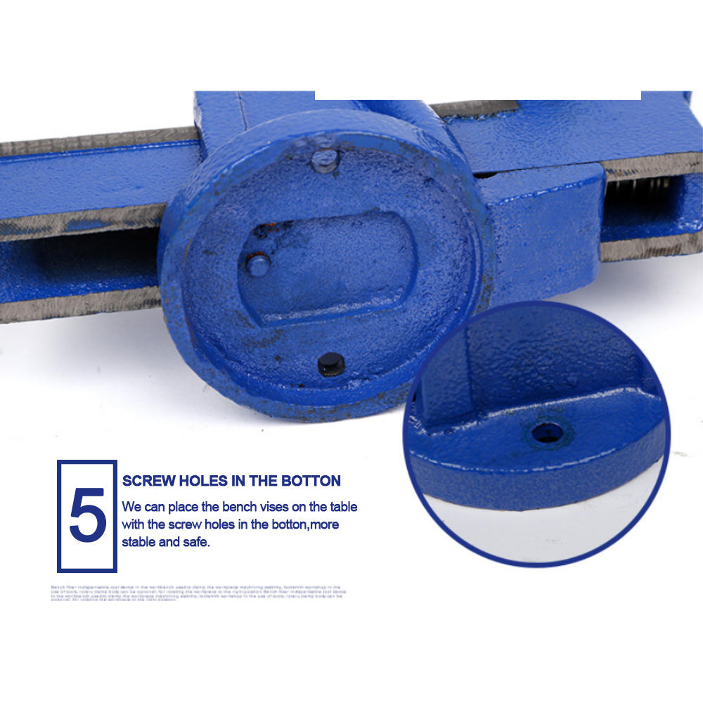 Small hand tool steel bench vise without anvil heavy duty cast iron