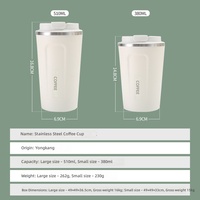 Mug isotherme en acier inoxydable 380 ml 510 ml, thermos à vide, populaire auprès des vendeurs FBA, température applicable