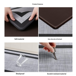 Tapis de cuisine rectangulaire moderne antidérapant, anti-graisse, sans lavage, anti-fatigue, avec support en mousse rayée, imprimé sur mesure, 10 mm, <span class=keywords><strong>BEHE</strong></span> PG-002 - Product Image 4