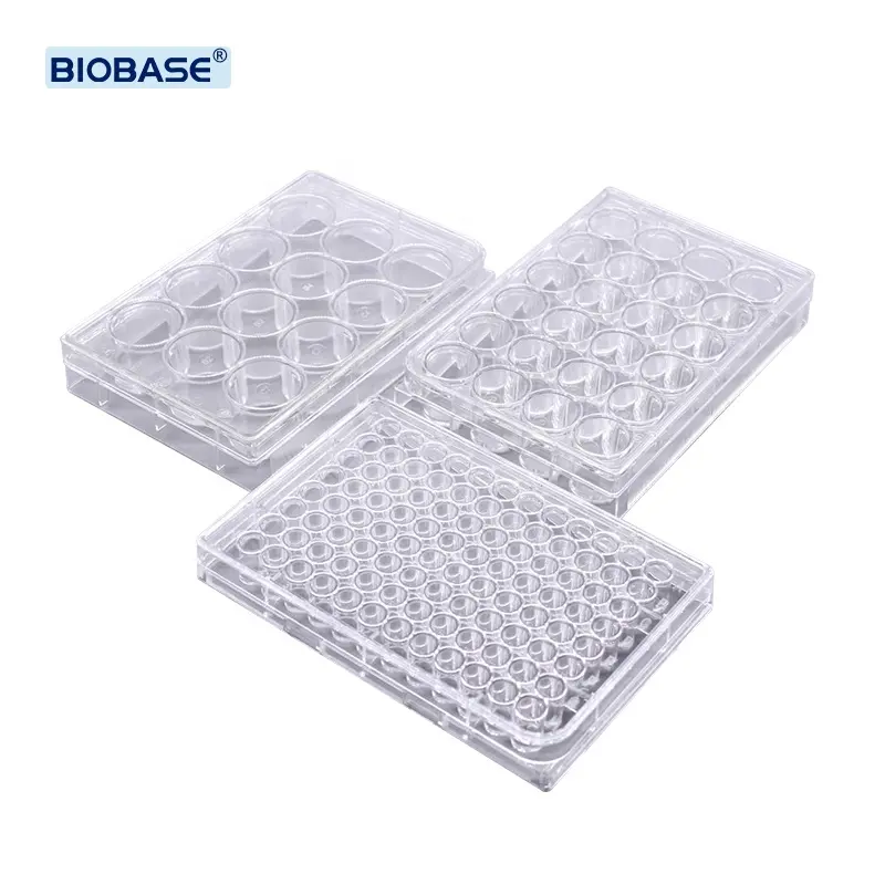 Biobase China 6 wells 12 wells 96 well blood cell tissue culture media plate plastic container