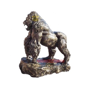 Jardín al aire libre Calle Paisaje Diseño Decoración Parque de atracciones Fibra de vidrio Gorila Estatua Resina Escultura Estilo musical para la venta - Product Image 1