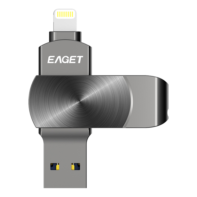 EAGET Flash Drive iPhone 64/128GB USB 3.0 Pen Drive Pendrive Flash Disk MFI USB Stick for iPad Laptop PC for iPhone X 8 7 Plus