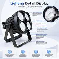 Projecteur LED Par RGBW 4-en-1 professionnel pour scène, style tendance, étanche IP65, avec technologie COB, idéal pour les soirées et événements.