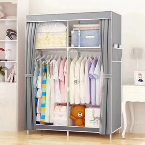 Armoire Portable Simple Pliant Métal Tissu Placard Suspendu Organisateur <span class=keywords><strong>Pas</strong></span> <span class=keywords><strong>Cher</strong></span> pour Le Stockage De Tissu - Product Image 6