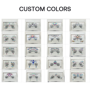 Autocollants en <span class=keywords><strong>strass</strong></span> pour le visage et le corps, décorations de festival, bijoux, paillettes, autocollants en cristal pour femmes, enfants, <span class=keywords><strong>maquillage</strong></span> d'<span class=keywords><strong>Halloween</strong></span> et farces - Product Image 2