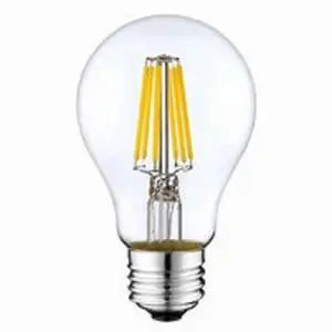 Ampoule LED décorative haute luminosité à prix de gros, ampoule LED à filament long clair à intensité variable de haute qualité A60 A19 2700k