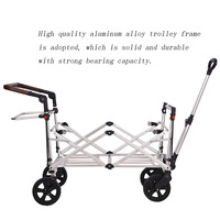 Sièges haut face à face Double poussette réglable Protection UV Canopy Kids Wagon