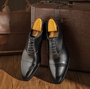 Chaussures Oxford pour hommes en cuir véritable, à bout fermé, imperméables, antidérapantes, légères, pour le bureau, couleur Evergreen - Product Image 3