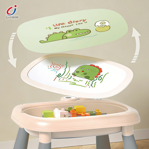 Chengji Animal Paradise: Giocattoli da costruzione a blocchi, Dinosauri e Animali Cartoon Divertenti, Tavolo con sedia per blocchi da costruzione per bambini con biglie e palline - Product Image 2