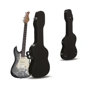 Giá bán buôn của gỗ da Guitar hộp cứng Guitar Điện trường hợp một phổ biến chuyên nghiệp nhạc cụ phụ kiện