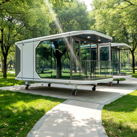 Villa Capsule Préfabriquée de Luxe Moderne, Portable et Mobile, Prête à l'Expédition, Type Château en Conteneur, 2 Chambres, Espaces Hôteliers