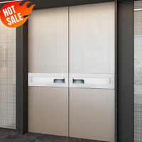 Poignée de porte intelligente LED avancée personnalisée en acier inoxydable 316L, ensemble architectural de luxe pour entrée en verre d'hôtel