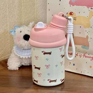 Lelyi Ins cartone animato carino fiocco cane in acciaio inossidabile bottiglia di alto valore creativo ragazza cuore Thermos Cup - Product Image 1