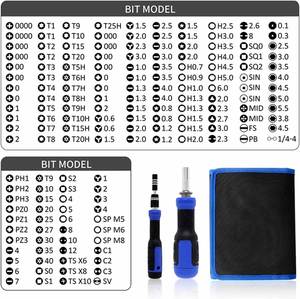 Juego de Destornilladores Torx Phillips de Precisión 142 en 1, Personalizable, OEM, Plástico Industrial, Acabado Cromado, para Reparación de Computadoras, Bricolaje, Acero - Product Image 3