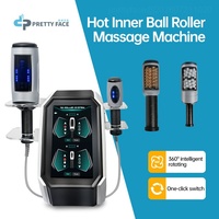 S Doppelgriff 360° Rotierender Innerer Kugelroller-Massagegerät Mikrovibrationstechnologie Ganzkörper-Schlankheitsmassage Gesichtsstraffung Schmerzlinderung