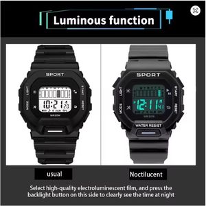 Factory Fashion Sport Electronic Smart Watch LED Digital Multifunctional and Waterproof Watch for Children <b>Kids</b> Boys Girls - Product Image 4