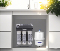 Système de filtration d'eau par osmose inverse 100 GPD 0,32 LPM, purificateur compact sous évier, connexion rapide, auto-remplissage pour usage domestique