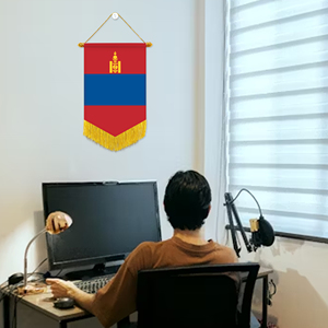Wholesale Mini Pennant Car Flags Mongolia Wall Decor <b>Small</b> Ornaments Hanging Digital Printing Satin Material - Product Image 4
