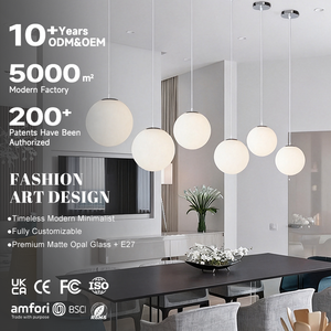 Lampes suspendues modernes en verre blanc, style minimaliste, combinaison de lampes suspendues, <span class=keywords><strong>luminaire</strong></span> industriel pour la décoration de la maison, lampe LED - Product Image 1