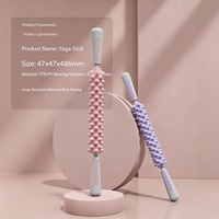 Bâton de massage yoga, rouleau de massage style mace, relaxant musculaire non amincissant pour mollets, outil de massage des jambes et des cuisses, en TPE, 45 cm, unisexe