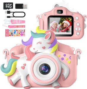 2.0 אינץ מסך סרטי HD 48mp צילום ילדים מצלמה 8x זום דיגיטלי ילדים מצלמה סלף ילדים עם מארז unicorn x10s - Product Image 1