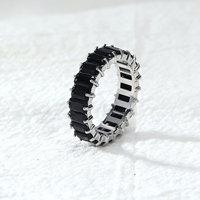 INS Mode Diamantbesetzter Ring Luxus Premium Farbiger Diamant Opaleszenz Edelstahlring für Damen